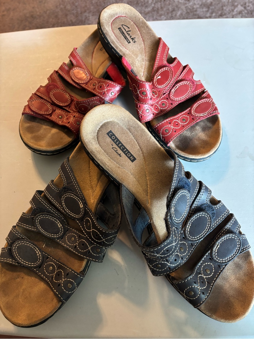 Two pairs - Clarks Slide Sandals